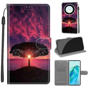Coque pour Honor X9A 5G / X40 5G, Coque Honor Magic5 Lite,Etui Protection Housse Premium de Portefeuille en Cuir Fermeture Magn&eacute;tique Flip Case pour Honor X9A 5G / Honor X40 5G / Honor Magic5 Lite (DIKAS, neuf)