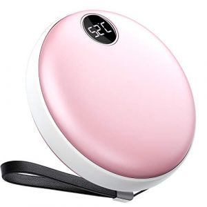 EXTSUD Chauffe-Mains &Eacute;lectrique Rechargeable Portable 5200mAh USB Chaufferette Main R&eacute;utilisable Power Bank pour iphone, Samsung, R&eacute;chauffeur de Poche, Cadeau de No&euml;l d'hiver pour Famille Amis (Rose) (Qcstar, neuf)