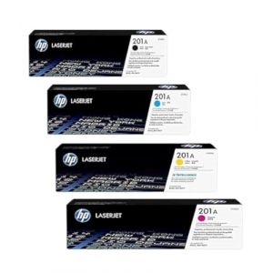 HP CF400A CF403A 201A Lot de 4 cartouches de toner d'origine pour HP Color Laserjet Pro MFP 277 DW Noir/cyan/magenta/jaune Capacité : env. 1500 pages/couleurs env. 1400 pages/5 % (druckdichaus, neuf)