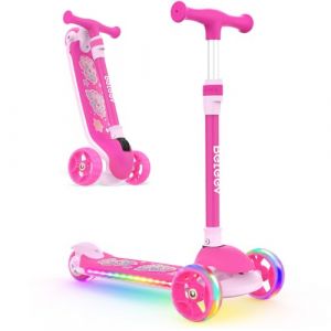 BELEEV A9 Trottinette pour Enfants 3 &agrave; 12 Ans, Trotinette Pliable &agrave; 3 Roues LED Roues Lumineuses et Deck, 4 R&eacute;glables en Hauteur, Plateau Antid&eacute;rapant Scooter pour Filles Gar&ccedil;ons, Tricycle Pliable (MeiShangStore, neuf)