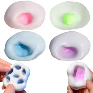 4 pi&egrave;ces Boule de Stress &Agrave; Billes sous Vide Sand Glutinous Balle Anti Stress Boules De Sable Gluantes Anti-Stress Balle Anti-Stress Jouet Sensoriel pour Enfants et Adultes (NasHeaDmoesae, neuf)