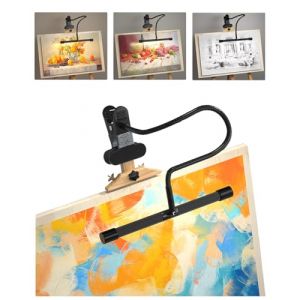 Lamptobe Lampe de Chevalet de Peinture, Lampe Pince avec 3 Temp&eacute;ratures de Couleur & 10 Niveaux de Luminosit&eacute;, 7W Lampe Bureau LED Rechargeable pour Piano, Lit et Dessin, Flexible et USB-C (Lamp-tobe, neuf)