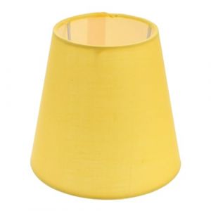 TOVINANNA Remplacement Abat Jour en Lin, Jaune Petits Abats-Jour de Lampe, Abat-Jour pour Lampes de Table Lampe, Tissu Applique Murale Abat-jour de Table, Abat Jour Clip (Qieiyi, neuf)