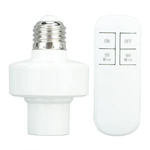 Douille d'ampoule Télécommandée sans Fil, Culot d'ampoule Universel E27 pour Ampoules à Incandescence, Ampoules LED, Lampes à économie d'énergie, Télécommande Murale avec (Kimiss 24k, neuf)