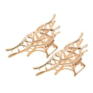 VICASKY 2pièces Pince Cheveux Toile Araignée Pince à Cheveux Métal Pour Femme à Griffes Forme De Toile Araignée (Covenant of Nauru, neuf)