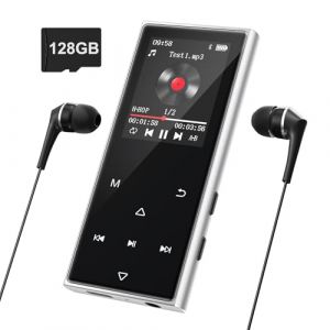 AGXOV 128GB Lecteur MP3 Bluetooth 5.3, 1,77 Pouces &eacute;cran Tactile Lecteur MP3, Lecteur Musique Android avec FM Radio, Enregistreur Vocal, E-Book, Noir (ZSYUNLANTECH, neuf)
