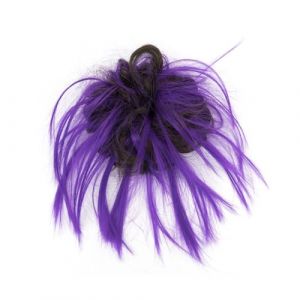 Perruque chignon 2 pièces chignon cheveux en désordre chignon faux chouchous Extension ondulés bouclés postiches queue de cheval Chignon bandeau for les femmes Chignons pour femmes(Brown Violet) (linjie20248, neuf)