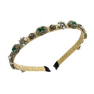 BESTYASH 1 Pi&egrave;ce Bandeau fleur perle bandeau pour se laver le visage spa soin du visage bandeau cheveux cerceau de cheveux de fleur de perle cheveux exquis d&eacute;cor de t&ecirc;te strass Vert (Feast of Yan, neuf)