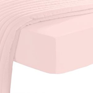 Pizuna Luxueux Drap Housse 160x200 cm Rose Clair, 100% Coton Longue Tige 600 Fils Armure Satin, Drap Housse de Luxe Bonnet 40 cm (Rose Clair Drap-Housse Coton 2 Personne) (Pizuna Linens, neuf)
