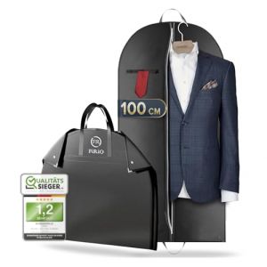 FiRiO 1 x Premium Housse Costume Voyage Pliable I MATÉRIEL JUSQU'À 50% PLUS ÉPAIS I Porte Housse Costume Homme I Housse Vetement Voyage I Housse Vetements à Suspendre I Housse Chemise I 100x60cm (RIC-TECH FRANCE, neuf)