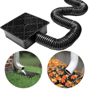 Kit D'extension de Tuyau de Descente de Gouttière,Tuyau D'Évacuation D'Évier Pliable avec Tuyau Extensible,avec Une Bonne Élasticité,pour Sol en Ciment et Pelouse (Tomalithic, neuf)
