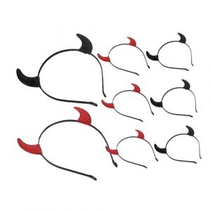 SAFIGLE 8pi&egrave;ces Serre-t&ecirc;te Cornes De Diable &agrave; Paillettes Bandeau Pour Cheveux D&eacute;guisement Oreilles De Diable Pour Cosplay Halloween (Grand Di, neuf)