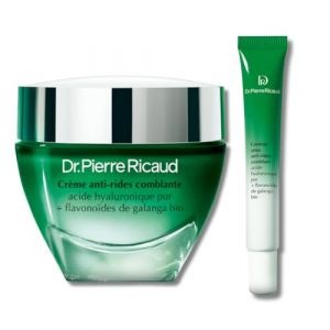 Dr Pierre Ricaud &ndash; Duo Soin Anti-Rides Intensif &agrave; l&rsquo;Acide Hyaluronique & Galanga Bio | Cr&egrave;me Anti-Rides 40 ml + Contour des Yeux Anti-Rides 15 ml (Dr. Pierre Ricaud, neuf)