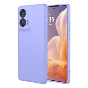 ILING Coque pour Motorola Moto G85 5G, Simple Couleur Unie Dos Souple Silicone Liquide TPU Bumper Antichoc Housse Tr&egrave;s Mince Mat &Eacute;l&eacute;gant Femme &Eacute;tui (Mauve) (Wanten, neuf)