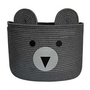 Bigepige Paniers De Rangement BéBé, Coton Panier Corbeille A Linge, Boite De Rangement Jouet Enfant, Joli Panier à Linge Pour Enfants Et BéBés, Chambre, Ours Gris (usqihang, neuf)