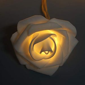 Guirlande Lumineuse de Fleurs Artificielles USB de 3 Mètres 20 LED, Fleur Artificielle Alimentée par Batterie, Lumières de Chambre à Coucher pour Guirlande, Fête de Jardin, (3 mètres 20 lumières - (Rotekt, neuf)
