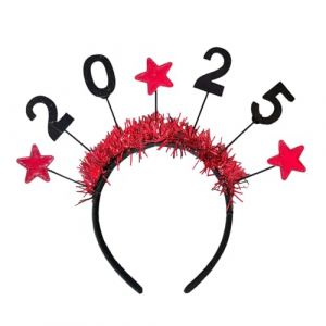 Chapeau bibi pour femme - Chapeau de mariage à paillettes - Bandeau à paillettes argentées et dorées pour femmes et filles - Accessoires de cheveux de Noël - Bandeau de fête de Noël pour femme (rouge (ZJens, neuf)