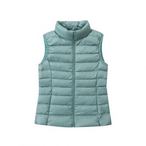 Doudoune Legere sans Manche Femme Gilet Doudoune L&eacute;g&egrave;re sans Manches Femme Gilet Duvet Matelass&eacute; Veste Doudoune Fine sans Manches Femme Blouson Manteau sans Manche Femme Hiver Grande Taille Bleu 4XL (Pengniao, neuf)