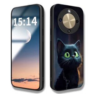 WBWONE &Eacute;tui pour Huawei Honor Magic 8 Lite / Magic8 Lite Coque, Cover de Joli Motif de Chat, Cadre Souple Silicone TPU Anti-Choc R&eacute;sistant Aux Chocs Housse Case - Chat Noir (Welldan, neuf)