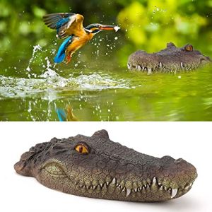 Ruiqas T&ecirc;te de Crocodile Flottante avec Yeux Brillants pour Piscine ext&eacute;rieure T&ecirc;te de Crocodile d&eacute;taill&eacute;e pour &eacute;tang Leurre dissuasif pour Canards D&eacute;cor Halloween (Ruiqas, neuf)