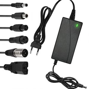 LUFEIS Chargeur Trotinette Electrique, 42V 2A Adaptateur Secteur Alimentation Chargeur, Chargeur Hoverboard, avec 6 Connecteurs, Universel Chargeur pour Xiaomi,Scooter électrique,vélo d'équilibre (weiyuyu, neuf)