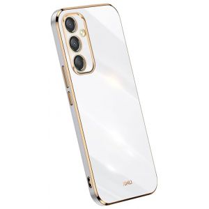 RankOne Phone Coque Convient à Samsung Galaxy A16 5G / Samsung Galaxy A16 (4G) (6.7" inches), Étui de Téléphone Portable en Silicone avec Cadre de Galvanoplastie - Blanc (Rankone, neuf)
