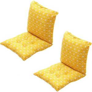 Lot de 4/2/1 Coussin de Chaise avec Dossier Exterieur Interieur Galette de Chaise 50×50/40×40/45×45cm Coussin de Chaise Confortable Jardin Coussin de Siège pour Salle À Manger(B17,50x50cm(2PCS )) (AMZGYL, neuf)