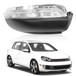 Konuooer Indicateurs de direction rétroviseur pour Golf 6 MK6/GTI / R20, clignotan repetiteur rétroviseur latéral pour Tou-ran 2011-2015 5K0949102 (côté passager droit) (keluoou, neuf)