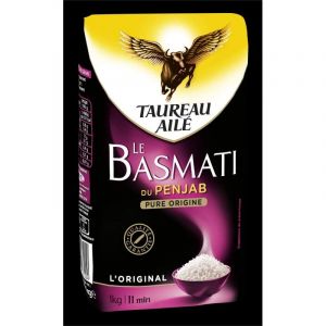 TAUREAU AILE - Taureau Ailé Riz Basmati Penjab 1Kg - Lot De 3 (J&S France, neuf)