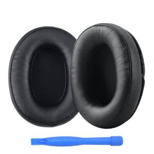 Remplacement Coussinets d'oreille pour HyperX Cloud Stinger/Cloud Flight/CloudX/Cloud II/Cloud III/Cloud Alpha/Cloud Core/Mix Casque par MMOBIEL - Memory Foam et Protein PU Coussinet Casque – Noir (Menko Telekom, neuf)