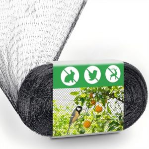 Filet Anti Oiseaux 6X10m, Filet de Jardin, Filet de Protection, Filet Anti Pigeon, Protèger Les Plantes, Les Fruits, Les légumes, Maille Fines de 2 x 2 cm, Noir (Avagiaforu Direct, neuf)