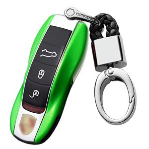 KUNIO Coque de clé Compatible avec Porsche 718 911 Carrera 918 Spyder Boxster 981 Cayenne 92A Cayman 981 pour Macan pour Panamera 970 Housse de Protection en ABS pour clé de Voiture Vert (KUNIO, neuf)