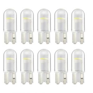 Fllyvly 10 Ampoules LED W5W T10 pour Voiture 12V 6000K 120LM COB,Remplacement d'Ampoules 194, T10, 168, 2825,Ampoule W5W Led,Ampoule Veilleuse Led Voiture 12v 5w,Éclairage Intérieur de Voiture (RongTianYu, neuf)