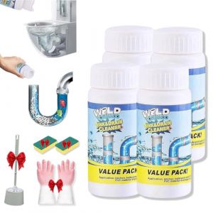 Lanoxie - Lanoxie D&eacute;boucheur Pro, D&eacute;boucheur Canalisation, Nettoyant Puissant Canalisation, Poudre Nettoyante Id&eacute;al En Cas d'Eau Stagnante Cuisine (4pcs) (Mo ce, neuf)