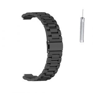 JYMYI 18mm Bracelet de Montres pour Casio SGW-300H / SGW-400H / MRW-200H Armband, Acier Inoxydable Brassard Wristband Remplacement Bracelets pour Casio W-735H / W-800H / AE-1000W Sangle (noir) (JYMYI, neuf)