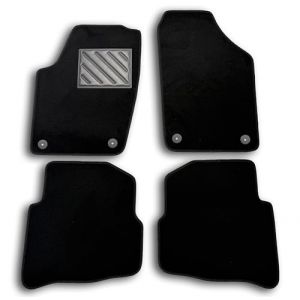 Tapis de sol pour Seat Ibiza 6L de 2001-2008 Fix rond sur mesure, antidérapant, talonnette en caoutchouc renforcé (MTC Automotive, neuf)