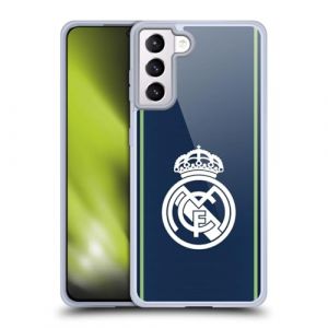 Head Case Designs sous Licence Officielle Real Madrid CF Bleu Fonc&eacute; Badge Coque en Gel [Protection de Qualit&eacute; Militaire] Compatible avec Samsung Galaxy S21+ 5G Et Compatible avec MagSafe (eCell, neuf)