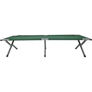 Lit de Camp Pliable en Aluminium pour l'armée - Lit de Camping Pliable et lit d'invité1 Personne, Lit d’Appoint, Capacité 150 kg, pour Camping, Randonnée, Voyage en Plein Air (190 * 62 * 42cm-Vert) (Hechheu, neuf)
