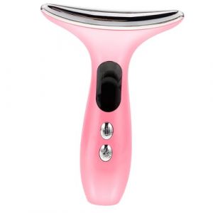 IWOWHERO Outil De Beauté Du Cou Réducteur Double Menton Appareil De Beauté Lifting Appareil De Beauté Du Cou Les Rides Machine Dispositif De Décolleté Masseur De Visage Rose Abdos (Langeriy, neuf)