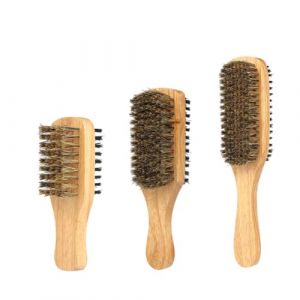 DEARMAMY 3pièces Kit Entretien Barbe Homme Avec Brosse à Barbe Poils De Sanglier Peigne Outil Coiffure Homme Coffret Soins (Liiane, neuf)
