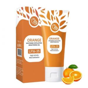 Orange Exfoliating Brightening Gel, 50g Gel Exfoliant Visage Et Corps, Gommage Corps Exfoliant, Gelee Eclaircissante Gommage, Orange Exfoliating Moisturizing Face Body Scrub Gels (1PC, 50g) (xiaxiappa99, neuf)