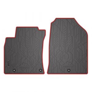 MOTOS Tapis Voiture Avant Caoutchouc Pour Hyundai i30 III depuis 2017 - Tapis De Sol Auto Antidérapant Avec Bords Pratiques, Élastique 100% Caoutchouc, Bouchons Intégrés, Design Unique Pour Conducteur (MOTOS EU, neuf)