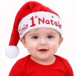 DPKOW Il Mio Primo Natale Babbo Cappello Neonato Regalo per Primo Natale Neonato Cappello Economico per Bimba Bimbo, Taglia Unica, Accessori per Costume di Nascita Natale (wadky eu, neuf)