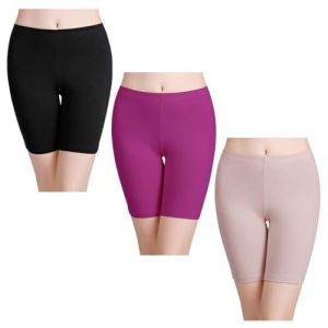 wirarpa Panty Coton Cycliste Short Femme Long Culottes Boxer Shorty Legging Boxer Cale&ccedil;on Grande Lot de 3, Multicolor, Taille XXL (FR-DeKai, neuf)