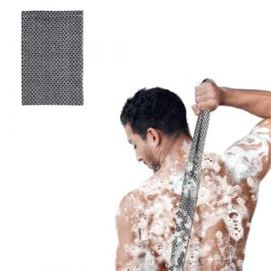 LOPHE Gant de Toilette Exfoliant Gommage du dos pour la douche,Gommage du Japonais dos pour la Douche,Sangle De Bain,Dos &Eacute;purateur Exfoliant Organique Massage pour Homme Femme,&agrave; la Maison Voyage,Noir (Botoo, neuf)