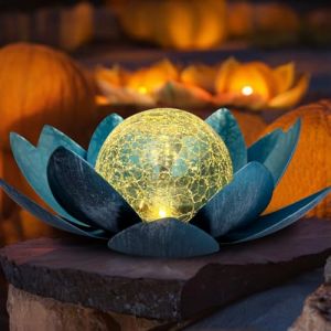 Kyduu lampes solaires de jardin, Fleur de lotus lanterne solaire, Décoration de jardin lotus solaire Deco, Jardin Exterieur Lumière, Lampe Solaire Exterieur pour terrasse,cour (kaiwenxinpin, neuf)