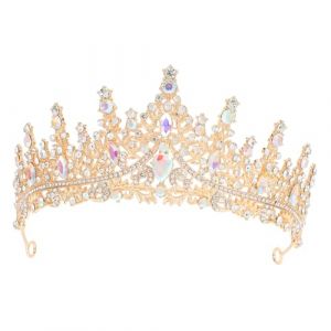 CLISPEED Couronne Accessoire Cheveux Mariage Diadème Cristal Diadème Princesse Diadème Baroque Cristal Diadème Anniversaire Concours Couronne Princesse Couronne Coiffure Mariée Diadème De (Yeahzl, neuf)