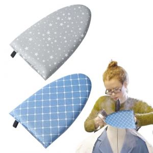 2 Pièces Gants de repassage à vapeur, gants portables, planche à repasser, gant de voyage, pour Vêtements Repassages de Voyage, Anti-vapeur（Gris, bleu） (ANETTEE GLOBALISS, neuf)