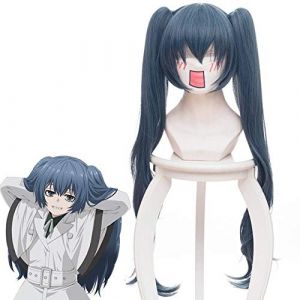 LINLINCD Anime Perruque cosplay Biamoxer Tokyo Ghoul Re Yonebayashi Saiko Cosplay Perruque Kaneki Ken Costume Perruque Noir Bleu Vert Cheveux pour Halloween Fête 3 (qiu lai shan mao hang, neuf)