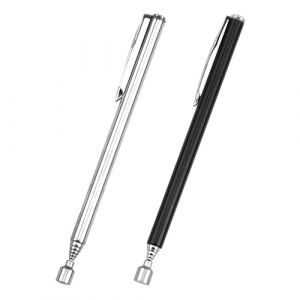 Lot de 2 Acier Inoxydable Aimant Telescopique, Ramasseur Magnétique Télescopique,Outils de 64 cm avec Aimant Puissant pour Récupération Facile de Boulons et Écrous (ZGTX, neuf)